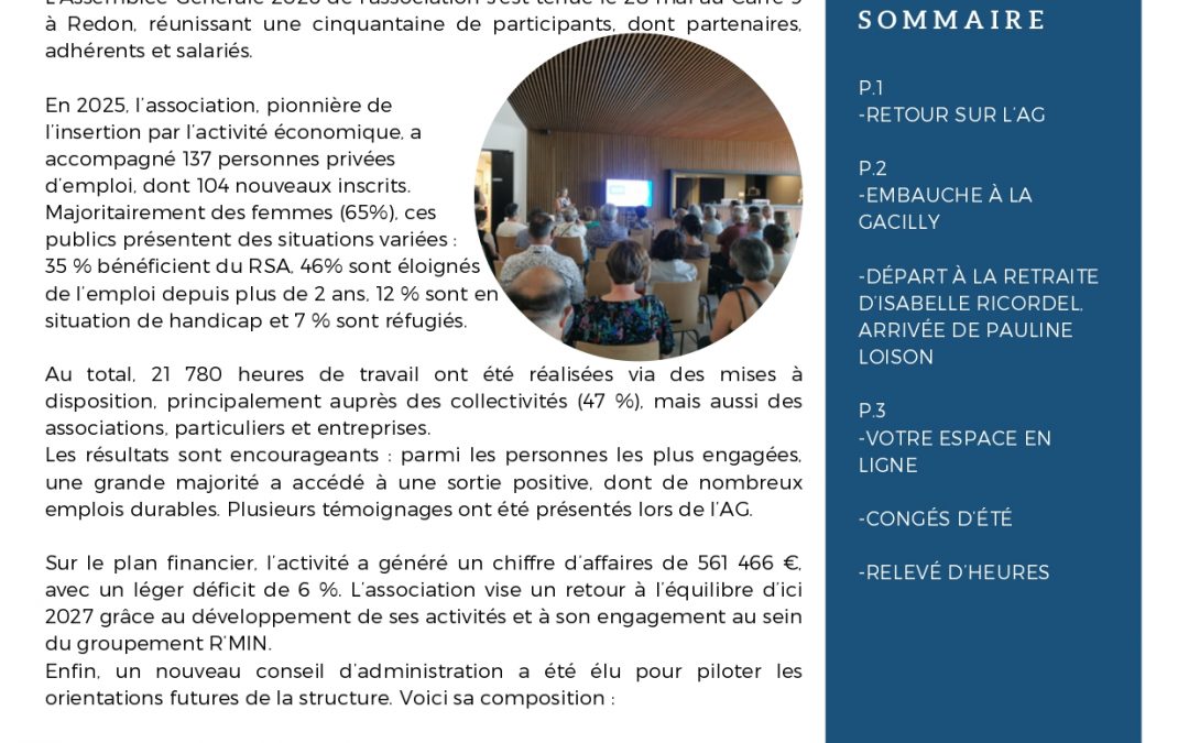 Flash info juillet 2026