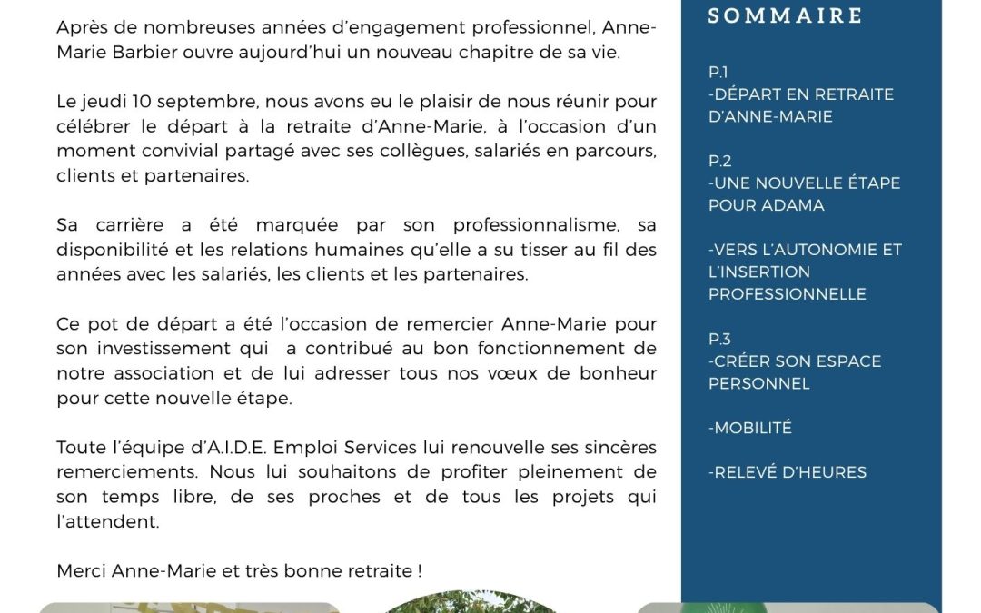 Flash info de septembre 2026